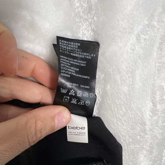 Bebe Women's Shiny Dusty Olive Pants Size 26 Zipper Pockets/Cargo Pockets Y2K - Picture 12 of 12